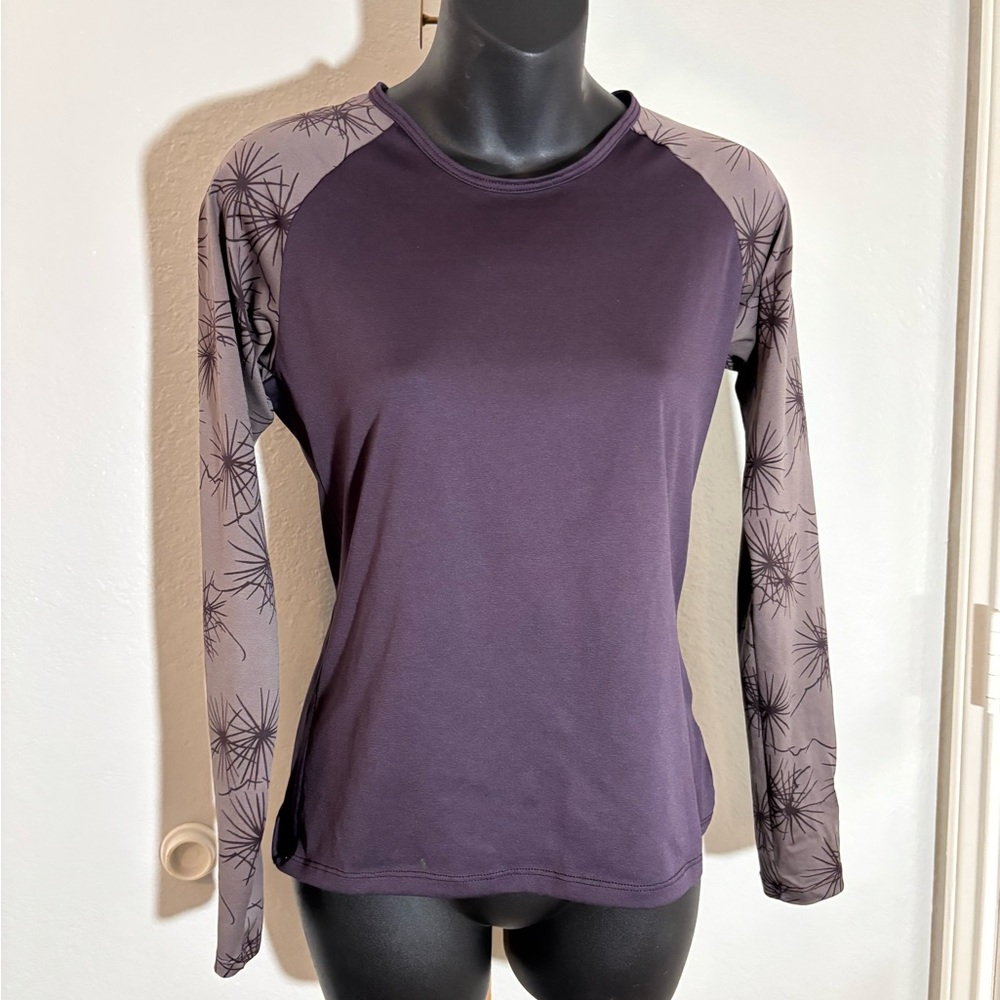 Patagonia Fitted Purple Raglan Long Sleeve Tee